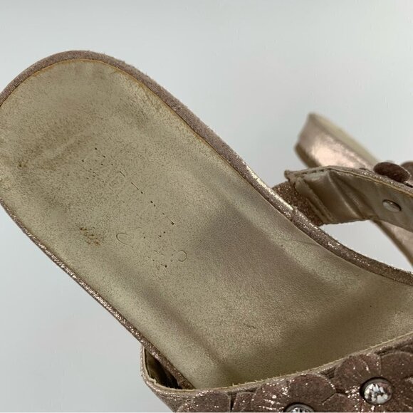 Madeline Stuart sandals 6.5 rose gold metallic floral toe ring costal granny - Picture 9 of 14